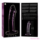 NEBULA SERIES BY IBIZA - MODEL 19 DILDO BOROSILICATE GLASS PINK 18.5 CM -O- 4 CM