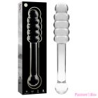 NEBULA SERIES BY IBIZA - MODEL 20 DILDO BOROSILICATE GLASS CLEAR 20.5 CM -O- 3 CM