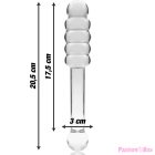 NEBULA SERIES BY IBIZA - MODEL 20 DILDO BOROSILICATE GLASS CLEAR 20.5 CM -O- 3 CM