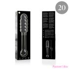NEBULA SERIES BY IBIZA - MODEL 20 DILDO BOROSILICATE GLASS CLEAR 20.5 CM -O- 3 CM