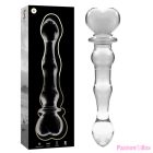 NEBULA SERIES BY IBIZA - MODEL 21 DILDO BOROSILICATE GLASS CLEAR 20.5 CM -O- 3.5 CM
