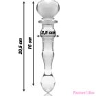 NEBULA SERIES BY IBIZA - MODEL 21 DILDO BOROSILICATE GLASS CLEAR 20.5 CM -O- 3.5 CM