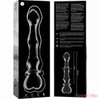 NEBULA SERIES BY IBIZA - MODEL 21 DILDO BOROSILICATE GLASS CLEAR 20.5 CM -O- 3.5 CM