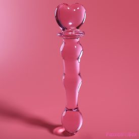   NEBULA SERIES BY IBIZA - MODEL 21 DILDO BOROSILICATE GLASS PINK 20.5 CM -O- 3.5 CM