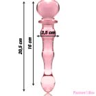 NEBULA SERIES BY IBIZA - MODEL 21 DILDO BOROSILICATE GLASS PINK 20.5 CM -O- 3.5 CM