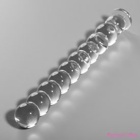   NEBULA SERIES BY IBIZA - MODEL 22 DILDO BOROSILICATE GLASS CLEAR 21.5 CM -O- 2.5 CM