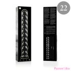 NEBULA SERIES BY IBIZA - MODEL 22 DILDO BOROSILICATE GLASS CLEAR 21.5 CM -O- 2.5 CM