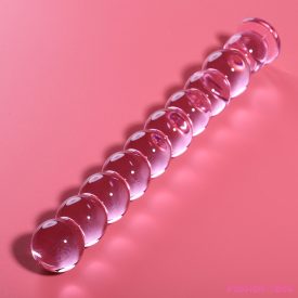   NEBULA SERIES BY IBIZA - MODEL 22 DILDO BOROSILICATE GLASS PINK 21.5 CM -O- 2.5 CM