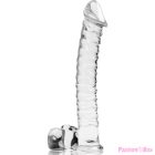NEBULA SERIES BY IBIZA - MODEL 23 DILDO BOROSILICATE GLASS CLEAR 21.5 CM -O- 4 CM