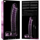 NEBULA SERIES BY IBIZA - MODEL 23 DILDO BOROSILICATE GLASS PINK 21.5 CM -O- 4 CM