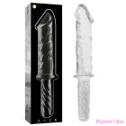 NEBULA SERIES BY IBIZA - MODEL 24 DILDO BOROSILICATE GLASS CLEAR 28.5 CM -O- 5 CM