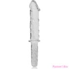 NEBULA SERIES BY IBIZA - MODEL 24 DILDO BOROSILICATE GLASS CLEAR 28.5 CM -O- 5 CM