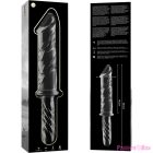 NEBULA SERIES BY IBIZA - MODEL 24 DILDO BOROSILICATE GLASS CLEAR 28.5 CM -O- 5 CM