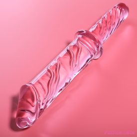   NEBULA SERIES BY IBIZA - MODEL 24 DILDO BOROSILICATE GLASS PINK 28.5 CM -O- 5 CM