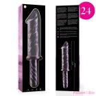 NEBULA SERIES BY IBIZA - MODEL 24 DILDO BOROSILICATE GLASS PINK 28.5 CM -O- 5 CM