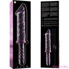 NEBULA SERIES BY IBIZA - MODEL 24 DILDO BOROSILICATE GLASS PINK 28.5 CM -O- 5 CM