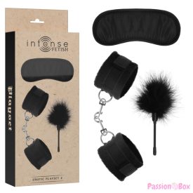   INTENSE - FETISH EROTIC PLAYSET 2 WITH HANDCUFFS, BLIND MASK AND TICKLER