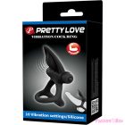 PRETTY LOVE - VIBRATING RING 10 VIBRATIONS BLACK SILICONE