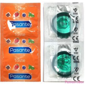 PASANTE - CONDOMS FLAVOR MINT BAG 144 UNITS