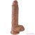 KING COCK - REALISTIC PENIS WITH BALLS 19.8 CM CARAMEL