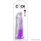 KING COCK - CLEAR REALISTIC PENIS 19.7 CM PURPLE