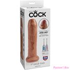 KING COCK - UNCUT REALISTIC PENIS 17.8 CM CARAMEL