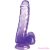 KING COCK - CLEAR REALISTIC PENIS WITH BALLS 13.5 CM PURPLE