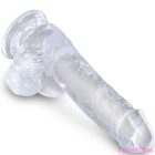 KING COCK - CLEAR REALISTIC PENIS WITH BALLS 13.5 CM TRANSPARENT