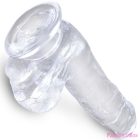 KING COCK - CLEAR REALISTIC PENIS WITH BALLS 13.5 CM TRANSPARENT