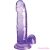 KING COCK - CLEAR REALISTIC PENIS WITH BALLS 15.2 CM PURPLE