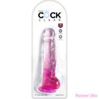 KING COCK - CLEAR REALISTIC PENIS WITH BALLS 16.5 CM PINK