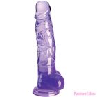 KING COCK - CLEAR REALISTIC PENIS WITH BALLS 16.5 CM PURPLE