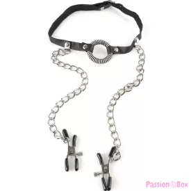 FETISH FANTASY SERIES - GAG WITH NIPPLE CLAMPS