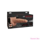 FETISH FANTASY SERIES - ADJUSTABLE HARNESS REALISTIC PENIS WITH BALLS SQUIRTING 19 CM