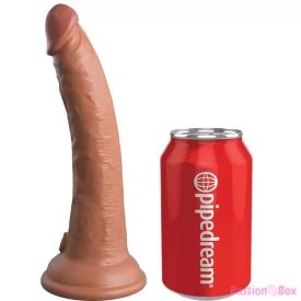 KING COCK - ELITE REALISTIC SILICONE DILDO 17.8 CM CARAMEL