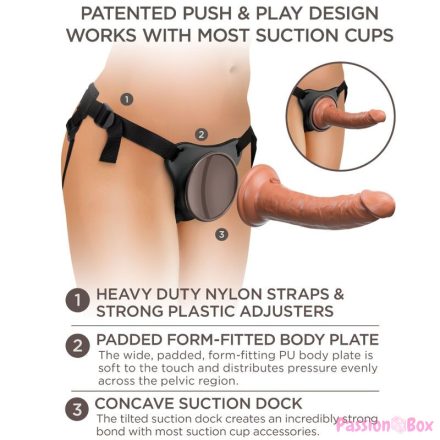 KING COCK - ELITE COMFY ADJUSTABLE HARNESS WITH DILDO 17.8 CM