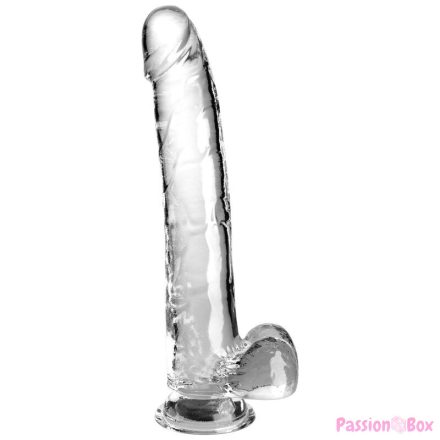 KING COCK - CLEAR DILDO WITH TESTICLES 24.8 CM TRANSPARENT