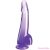 KING COCK - CLEAR DILDO WITH TESTICLES 19 CM PURPLE