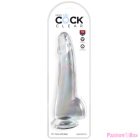 KING COCK - CLEAR DILDO WITH TESTICLES 19 CM TRANSPARENT