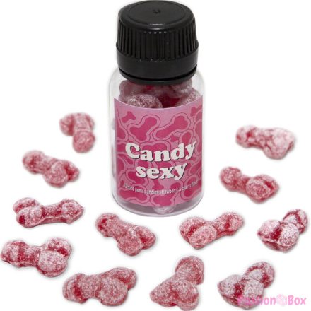DIABLO PICANTE - CANDY SEXY JAR OF 12 STRAWBERRY-CHERRY FLAVOR GUMMIES