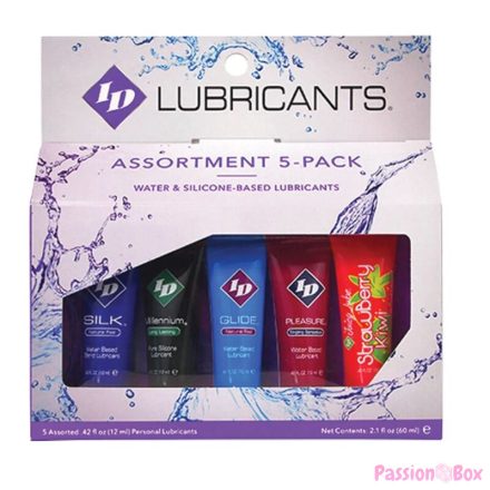 ID JUICY LUBE - ASSORTED 5X LUBRICANT TUBE PACK 12 ML