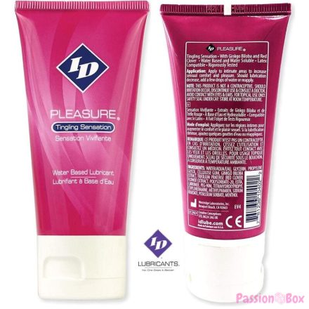 ID PLEASURE - WATER BASED LUBRICANT TINGING SENSATION TRAVEL TUBE 60 ML