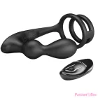 PRETTY LOVE - MARSHALL PENIS RING WITH VIBRATORY ANAL PLUG WITH REMOTE CONTROL