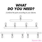 FETISH SUBMISSIVE BONDAGE - ADJUSTABLE SEPARATOR BAR 4 PIECES