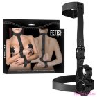 FETISH SUBMISSIVE BONDAGE - COLLAR & WRIST CUFFS BODY RESTRAINT SET