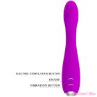 PRETTY LOVE - HECTOR RECHARGEABLE ELECTROSHOCK VIBRATOR WATERPROOF PURPLE