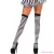 LEG AVENUE - BLACK/WHITE STRIPED HIGH SOCKS