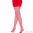 LEG AVENUE - WHITE/RED STRIPED TIGHTS