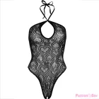 LEG AVENUE - BODY SEAMLESS HALTER NECK BLACK