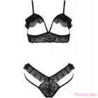 PASSION - DOLLY SET TWO PIECES BLACK L/XL